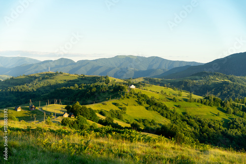 Beautirful background of the Summer mountain landscape photo