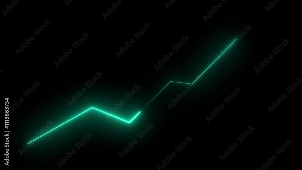 Abstract business graph icon illustration background.  arrow rising transparent channel.