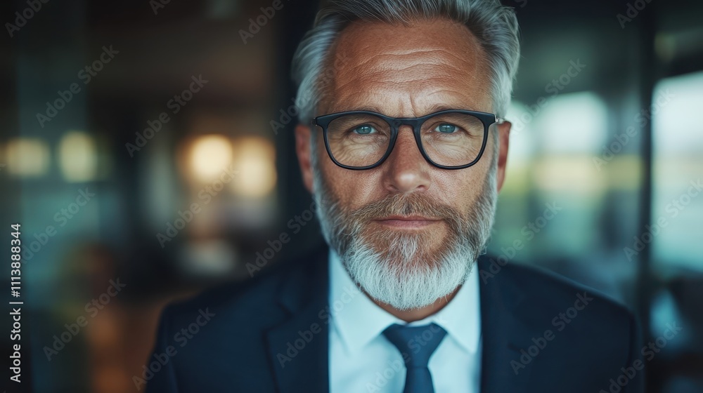 A mature man with glasses and a sharp beard wears a dark suit, looking thoughtfully into the distance, signifying intelligence and contemplation. A mature man with glasses and a sharp beard wears a dark suit, looking thoughtfully into the distance, signifying intelligence and contemplation.