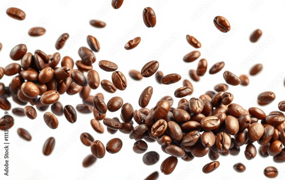 Dynamic Coffee Beans in Mid-Air Dynamic Coffee Beans in Mid-Air