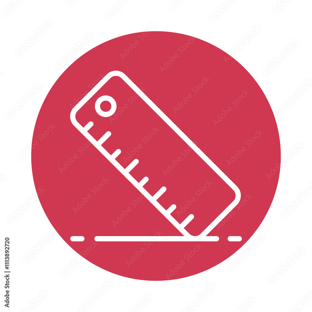 Ruler Vector Glyph Cricle Icon.Eps file 10 Ruler Vector Glyph Cricle Icon.Eps file 10