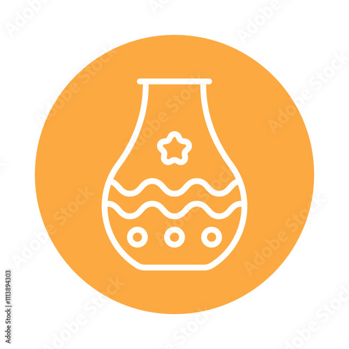 Pottery  Vector Glyph Cricle Icon.Eps file 10