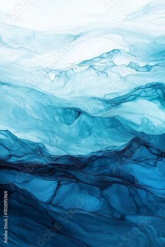 Wallpaper Mural Calm Blue Abstract Art: Fluid Waves and Gentle Tones in Stunning Watercolor Design for Modern Interiors and Creative Projects Torontodigital.ca