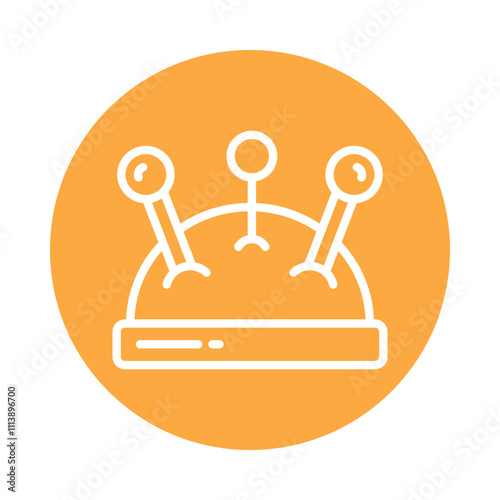 Pincushion  Vector Glyph Cricle Icon.Eps file 10