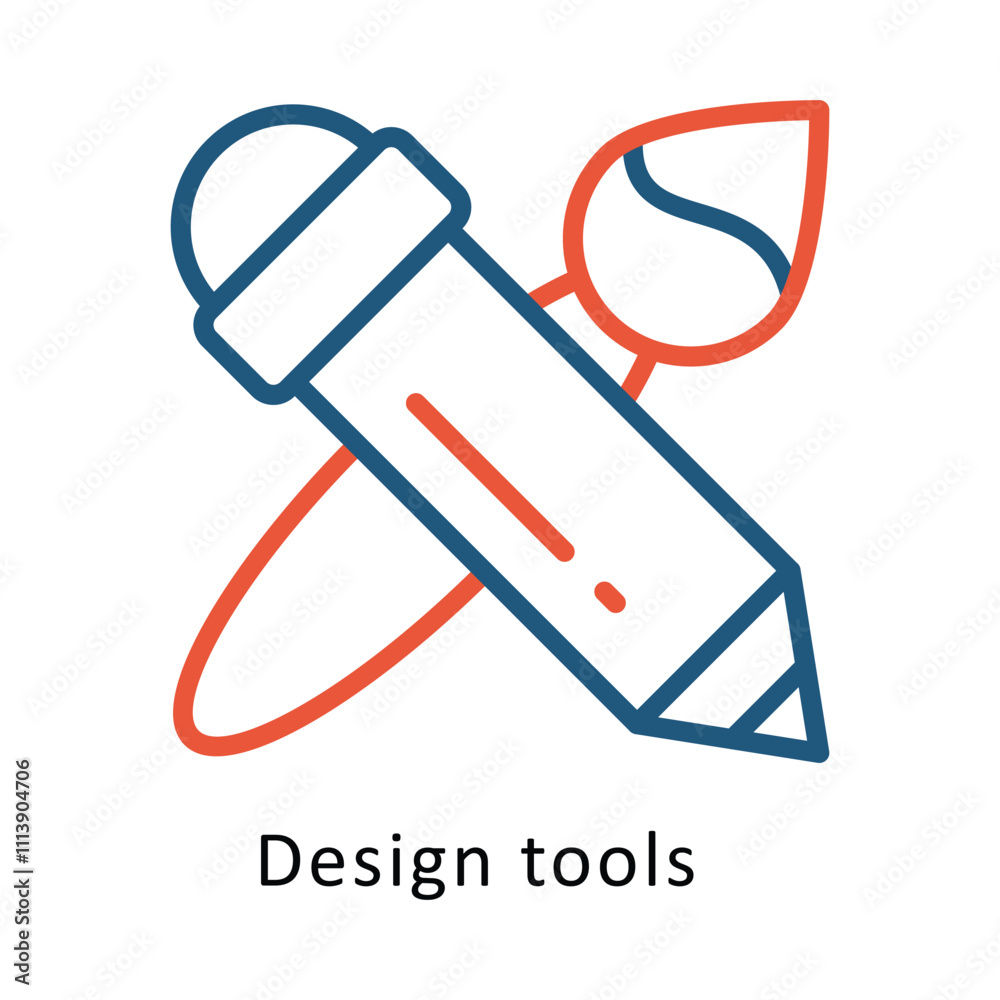 Obraz premium Design tools vector Two Colors Outline icon. Eps file 10