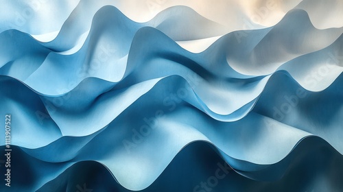 Abstract blue wavy paper texture background.