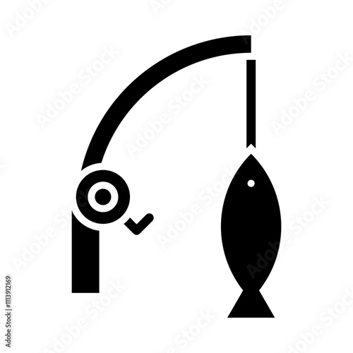 Fishing Gear glyph icon