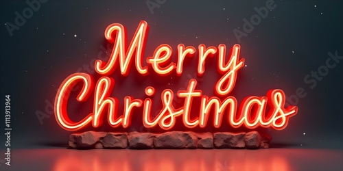 Bright red neon sign displaying the text 