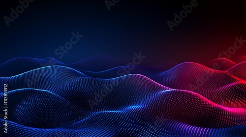 Wallpaper Mural Abstract waves of vibrant blue and red light creating a dynamic high-tech background for digital media and design Torontodigital.ca