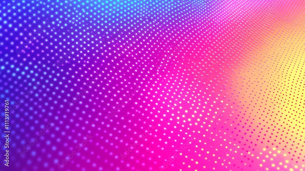 An abstract, colorful background with a grid of dots and blurred lights. An abstract, colorful background with a grid of dots and blurred lights.