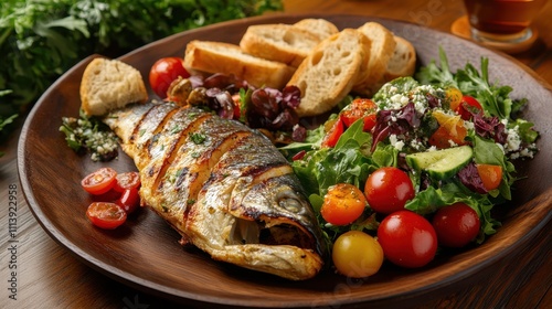 The Grilled Fish and Salad