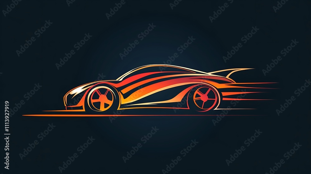 Fototapeta premium Custom car wrap logo template perfect for automotive businesses image