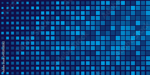 Digital technology background. Digital data square blue pattern pixel background