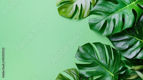 Monstera plants hydrated thoroughly once a week to mimic natural rainfall photo