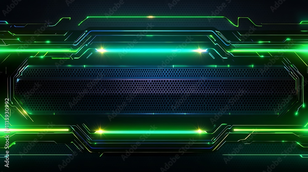 Futuristic Digital Background with Neon Green and Blue Lights and Mesh Texture for Technology Themes Futuristic Digital Background with Neon Green and Blue Lights and Mesh Texture for Technology Themes