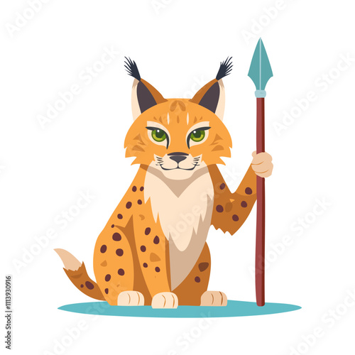 Nomadic Lynx with Spear