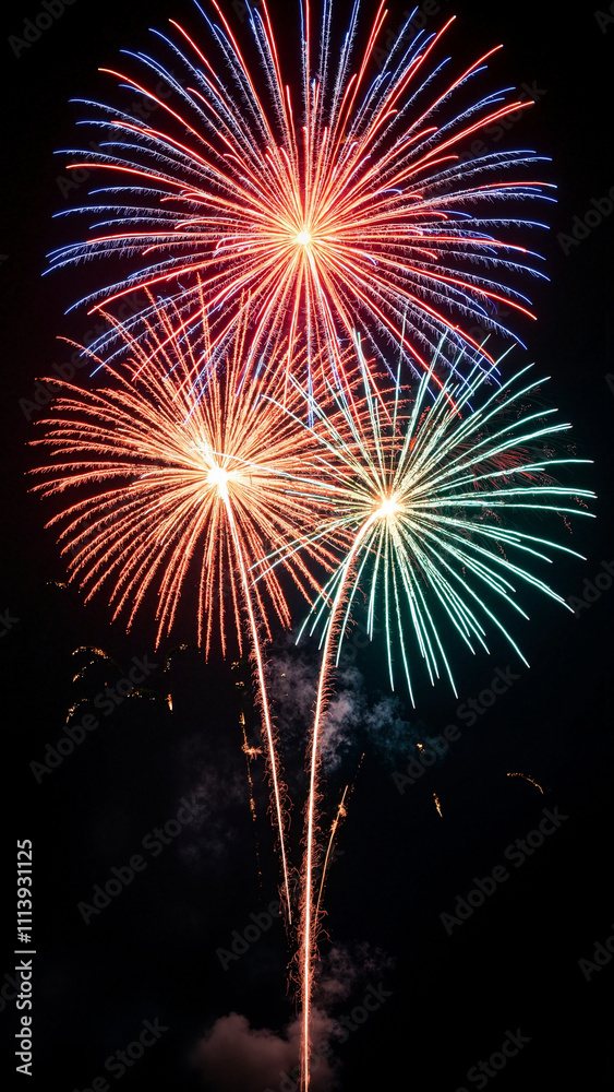 Vibrant Fireworks Explosion: Stunning Visual Spectacle for Festive Events, Celebrations, and Marketing Materials Vibrant Fireworks Explosion: Stunning Visual Spectacle for Festive Events, Celebrations, and Marketing Materials