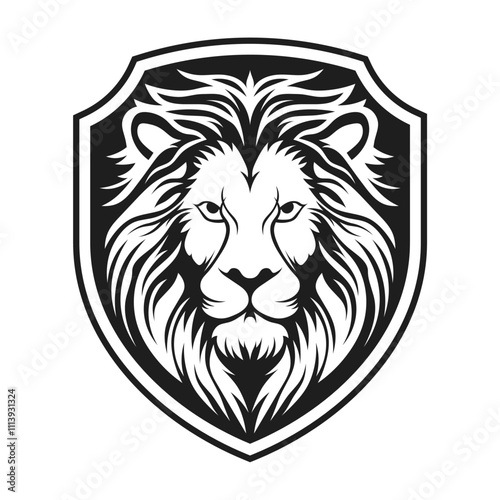 Lion head logo icon, lion face vector Illustration.