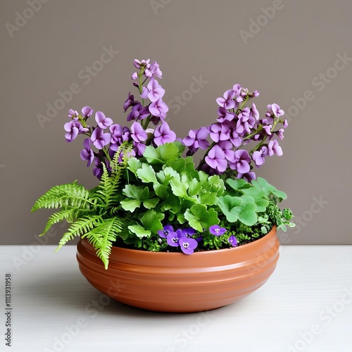 Regular bottom-watering for moisture-sensitive plants like ferns and violets photo