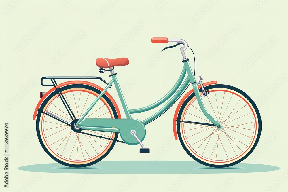 Fototapeta premium retro style bicycle vehicle icon 