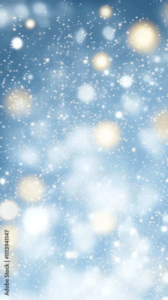 Magical Winter Wonderland with Shimmering Snowflakes Magical Winter Wonderland with Shimmering Snowflakes