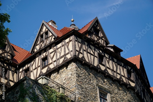 Ksiaz Castle - view from the tarrace with garden - Walbrzych, Poland photo