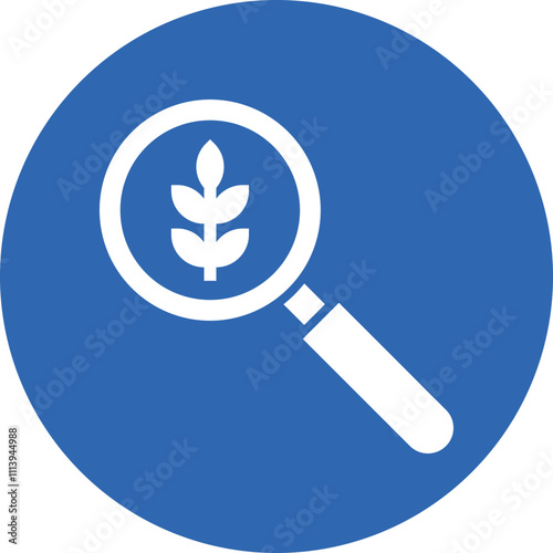 Natural research glyph circle icon