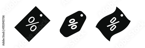 Discount icon, Percentage, finance percent offer tag, Shopping Sale label, Black Friday coupon, promotion commission icons button, vector, sign, symbol, logo, illustration