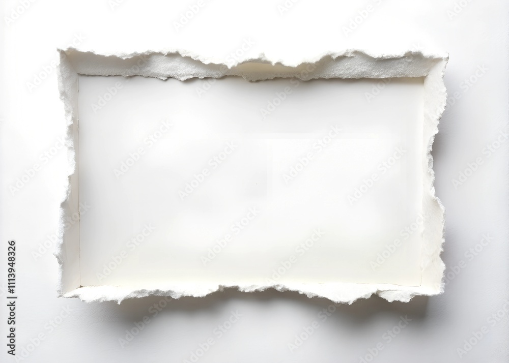 Torn Paper Frame, White Background, Mockup, Text Space, Design , Mockup, Template Torn Paper Frame, White Background, Mockup, Text Space, Design , Mockup, Template