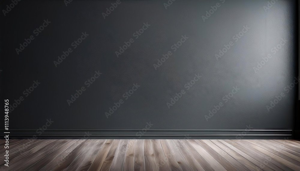 Empty room with a dark gray wall mockup Empty room with a dark gray wall mockup