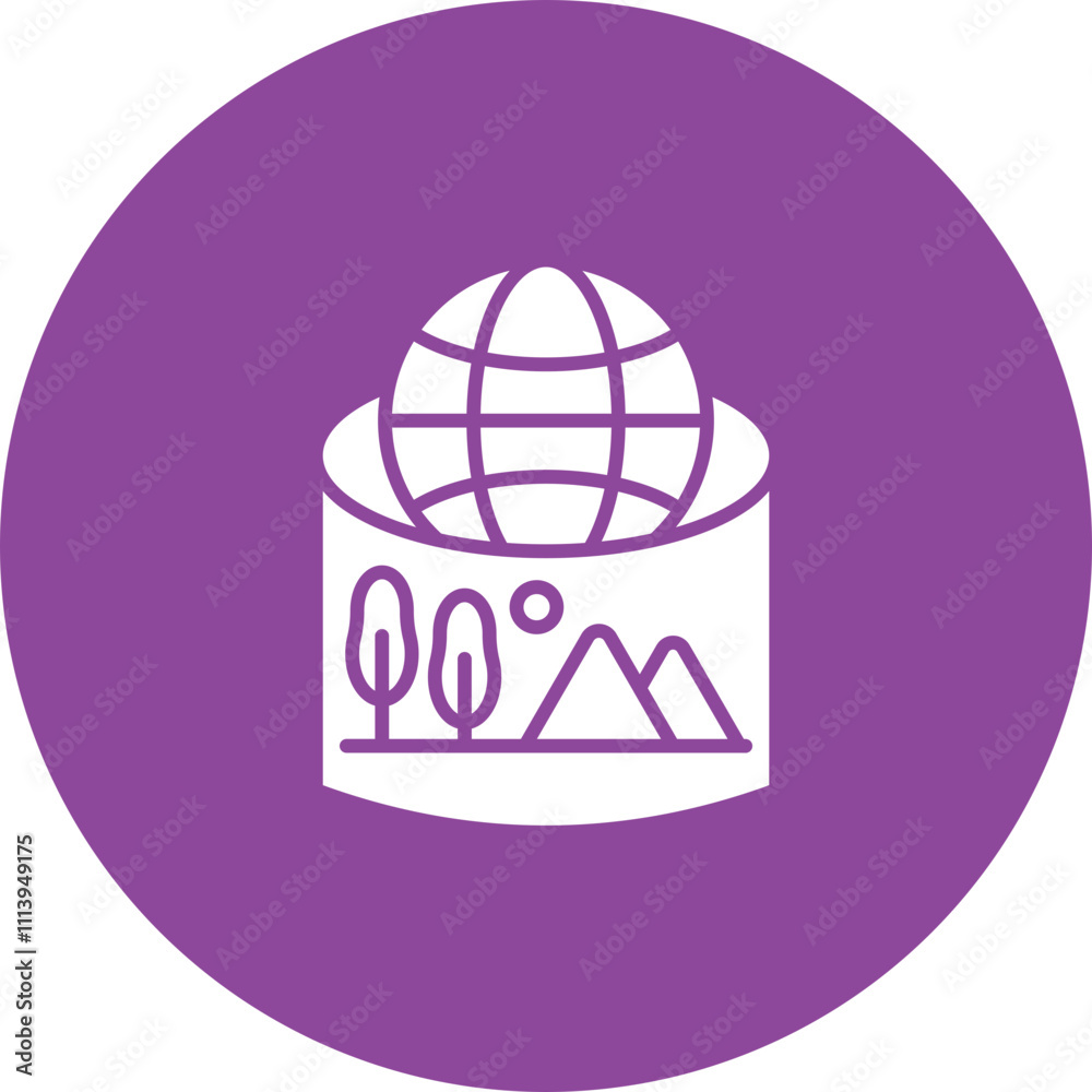 Virtual Environment glyph circle icon Virtual Environment glyph circle icon