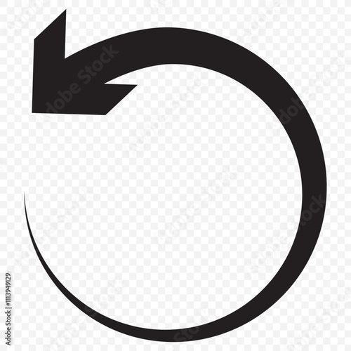 repeat arrow button, refresh icon, circle arrow, rotation sign. eps 10.