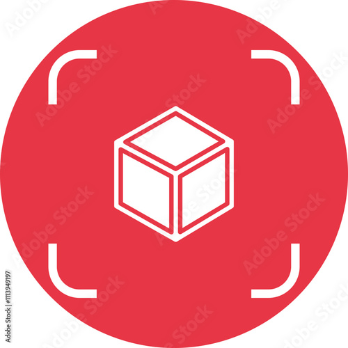Augmented Reality glyph circle icon