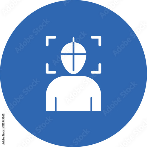 Head Tracking glyph circle icon
