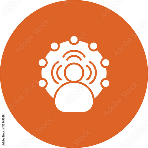 Spatial Audio glyph circle icon