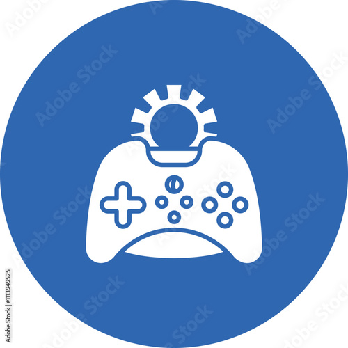 Game Development glyph circle icon