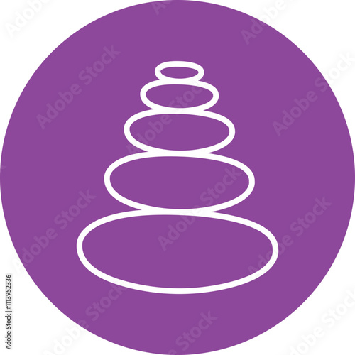 Stone Tower line circle icon