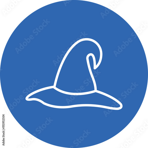 Wizard Hat line circle icon