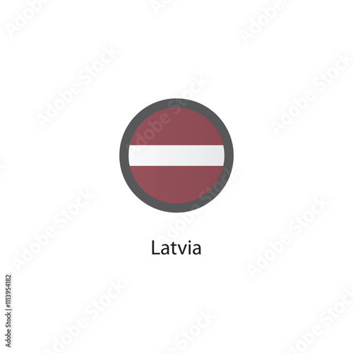 Free Download Round icon of Latvia flag. Simple vector illustration. - GFXLoad