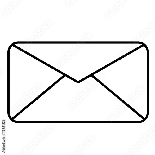 minimalist vector illustration of a mail envelope photo