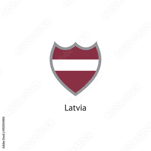 Shield icon of Latvia flag. Simple vector illustration. Free Download Shield icon of Latvia flag. Simple vector illustration. - GFXLoad