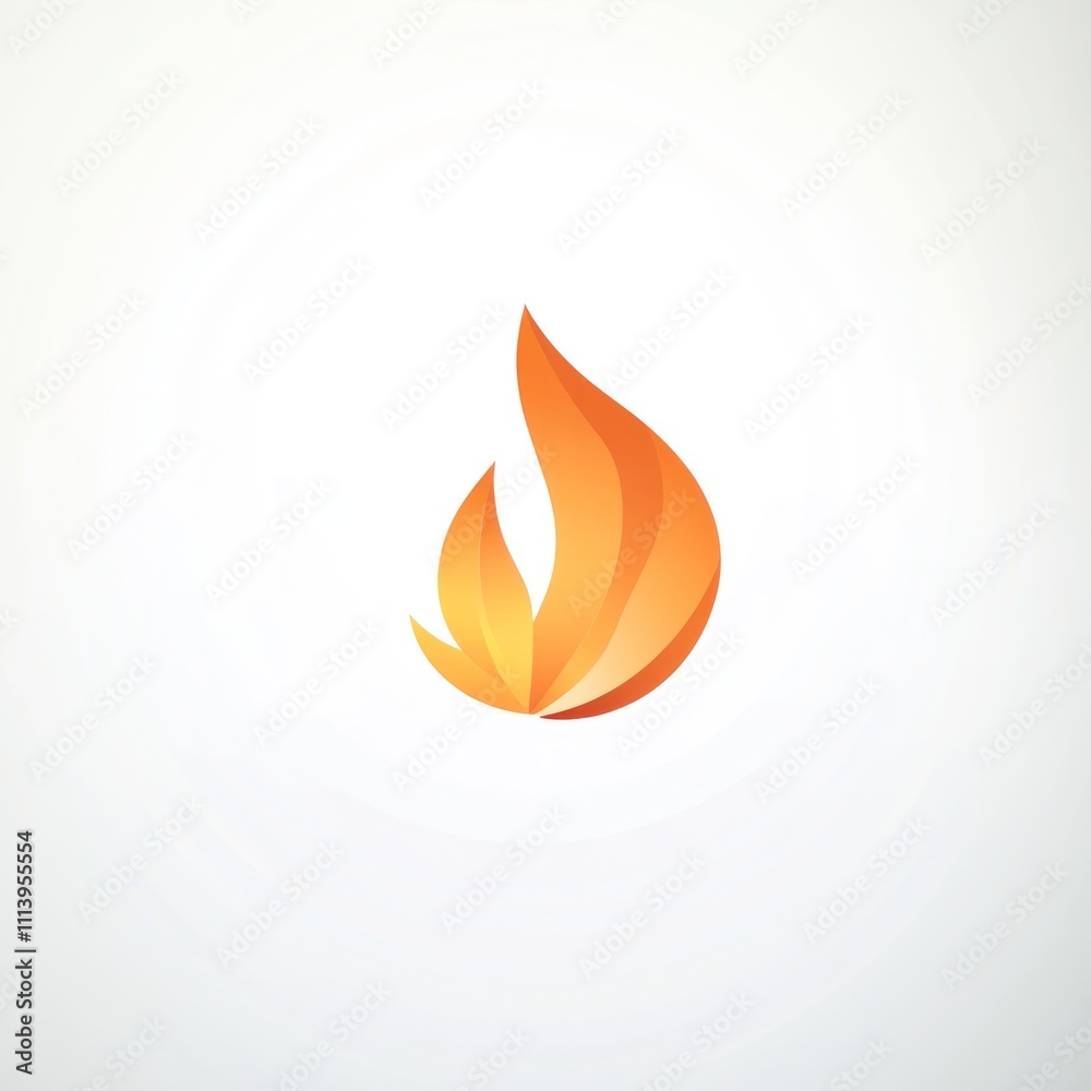 Abstract orange flame icon design. Abstract orange flame icon design.