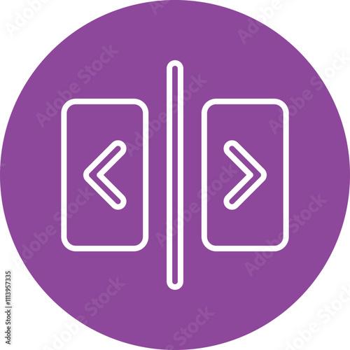 Trim Tool line circle icon
