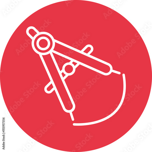 Drafting Compass line circle icon