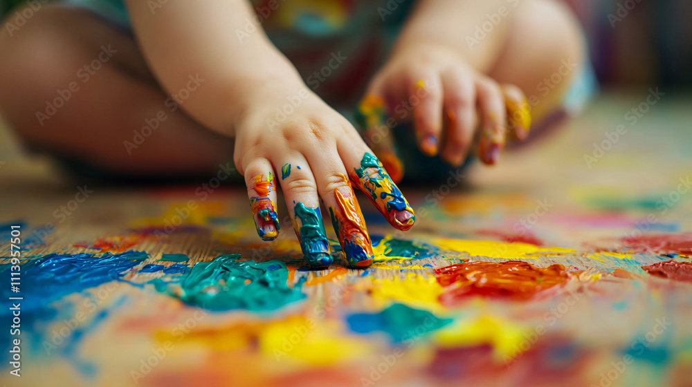 child draws paints child draws paints