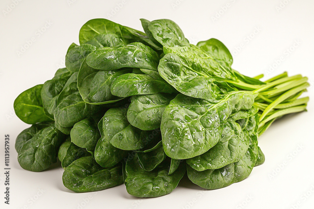 Fresh Green Spinach Bunch Ready To Eat Fresh Green Spinach Bunch Ready To Eat