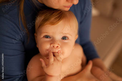 Portrait of 8 month old baby boy