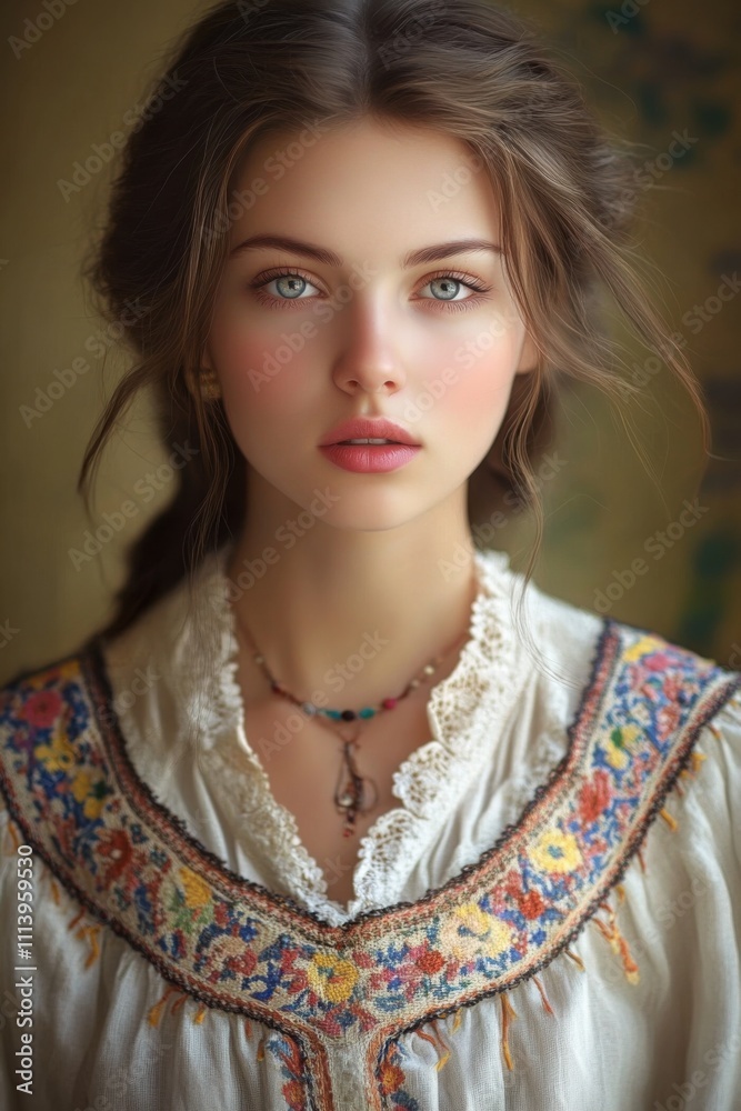 Close-up shot portrait of a young ukrainian woman Close-up shot portrait of a young ukrainian woman