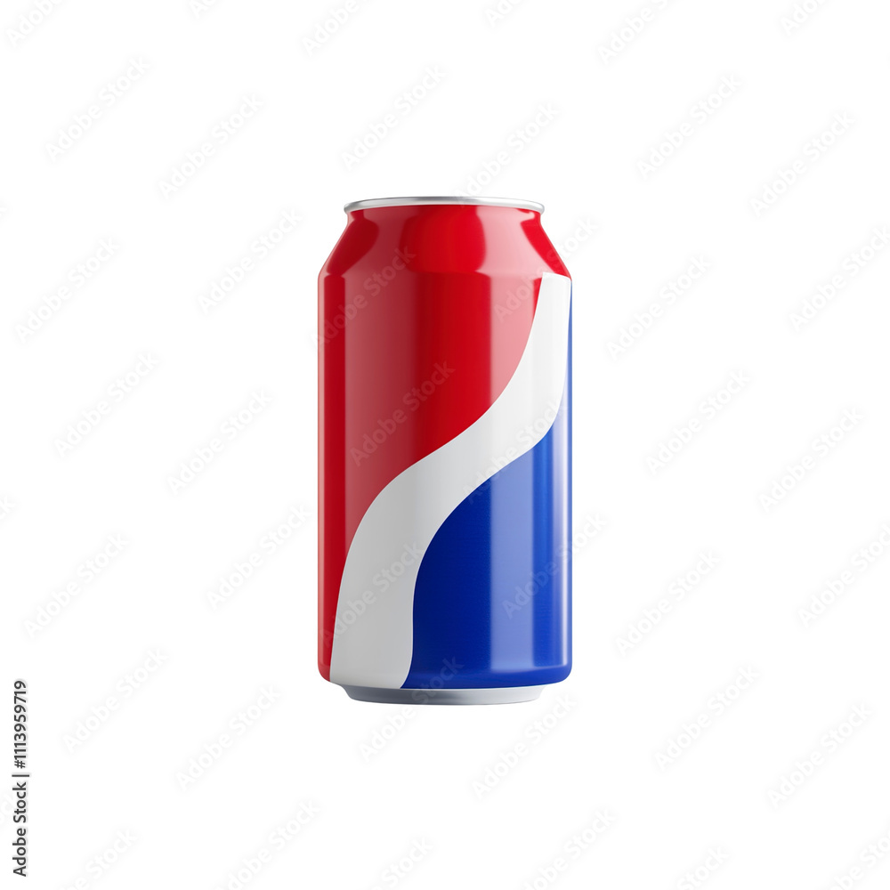 Red, White, and Blue Soda Can - Refreshing Carbonated Drink in Aluminum Can Red, White, and Blue Soda Can - Refreshing Carbonated Drink in Aluminum Can
