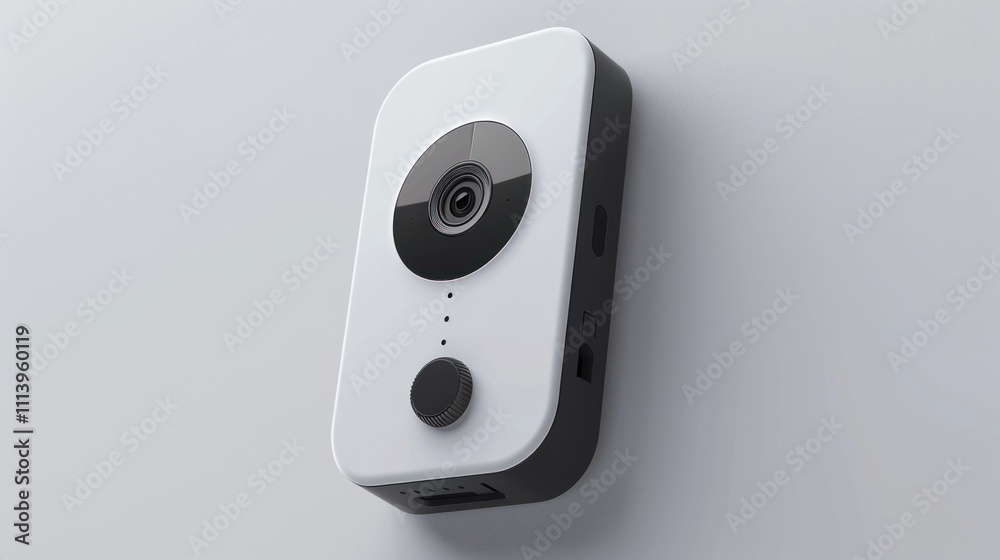 A compact camera device designed for capturing images and videos.
